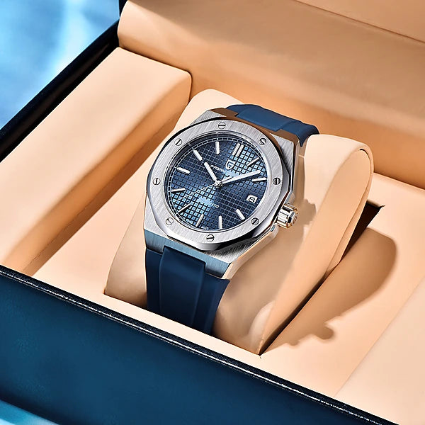 relogio masculino com vidro de safira Celeste Pagani Design - detalhe elegante