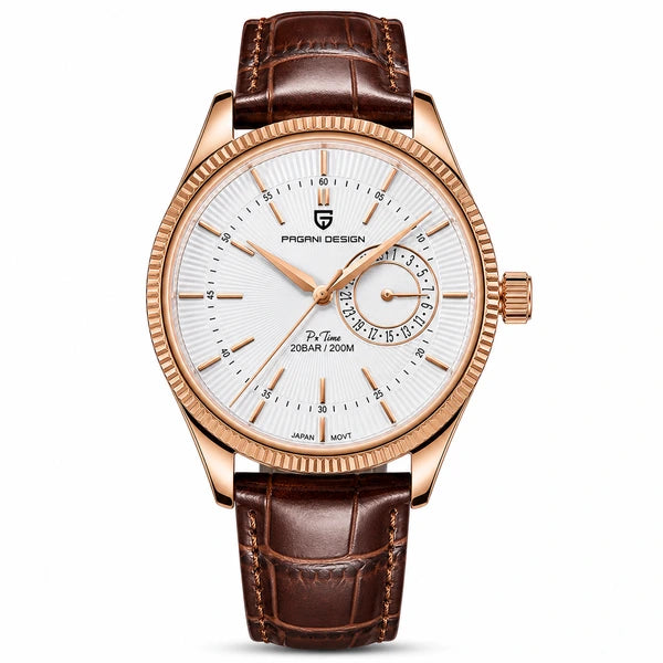 Relógio Masculino Couro Firenze Rose Pagani Design