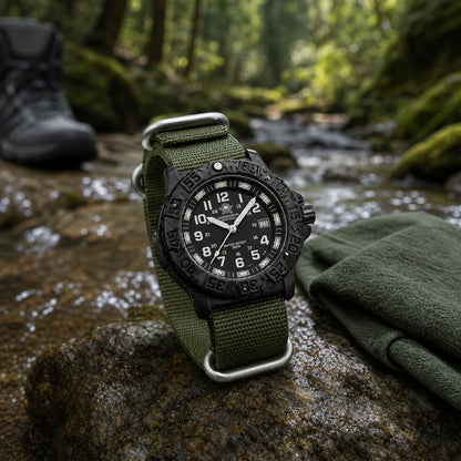 Rel?gio masculino de nylon Bravo Addiesdive Verde - travessia outdoor