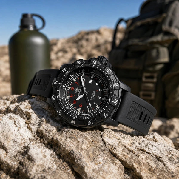 Rel?gio masculino preto Alpha Addiesdive - rocha seca outdoor
