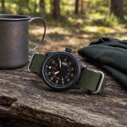 Rel?gio masculino verde Charlie Addiesdive - camping diurno