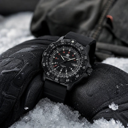 Rel?gio militar para frio Alpha Addiesdive Preto - luva e neve