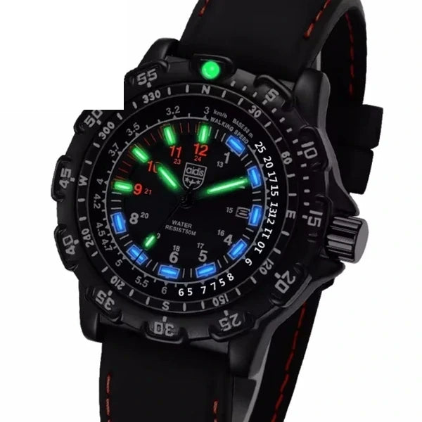 Rel?gio t?tico masculino Alpha Addiesdive Preto - mostrador luminoso
