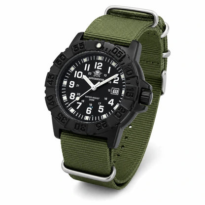 Rel?gio t?tico masculino Bravo Addiesdive Verde - ?ngulo tr?s quartos