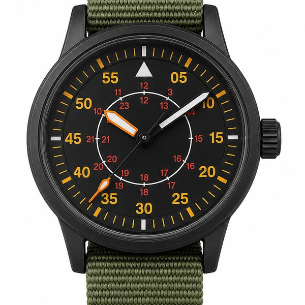Rel?gio anal?gico masculino Charlie Addiesdive Verde - frente limpa