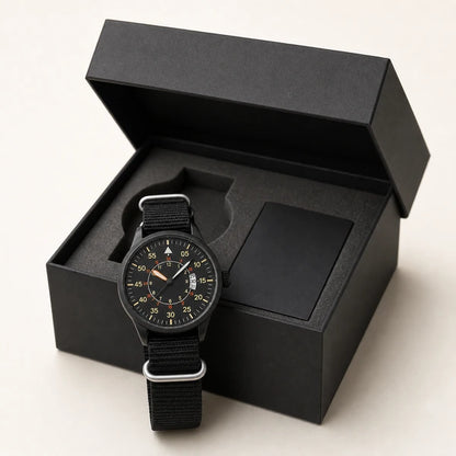 Rel?gio masculino na caixa Charlie Addiesdive Preto - embalagem premium