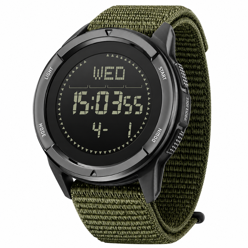 relógio outdoor masculino North Edge Alps Verde - traseira do relógio