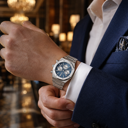 relogio quartz masculino Lorenzo Pagani Design - pulseira em aço inox