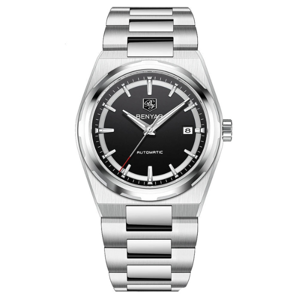 Relógio Masculino Prata Benyar Capri Black