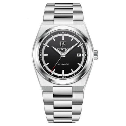 Relógio Masculino Prata Benyar Capri Black