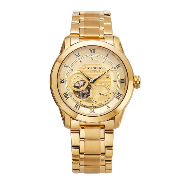 Relógio Masculino Dourado Caseno Aurelius