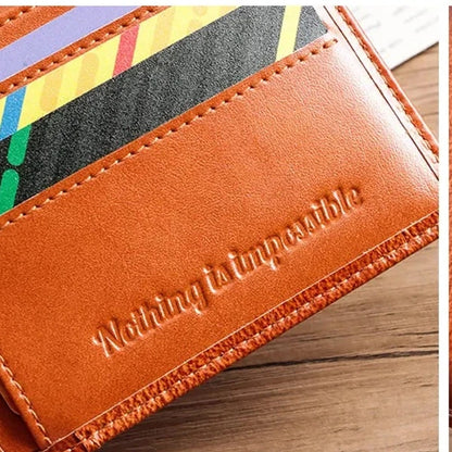 janela de documento e porta cartoes em carteira masculina
