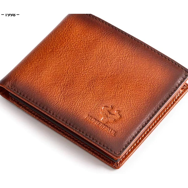 carteira masculina de couro HumerPaul marrom para vitrine