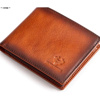 carteira masculina de couro HumerPaul marrom para vitrine