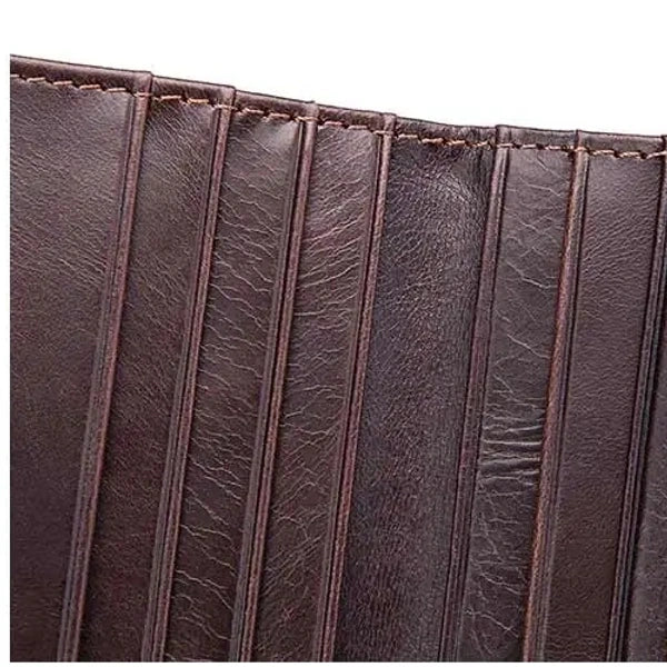 costura e divisórias de cartão em carteira masculina HumerPaul
