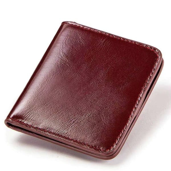 carteira masculina de couro HumerPaul vinho em fundo branco