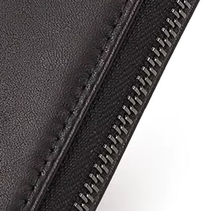 detalhe do zíper da carteira masculina HumerPaul preta