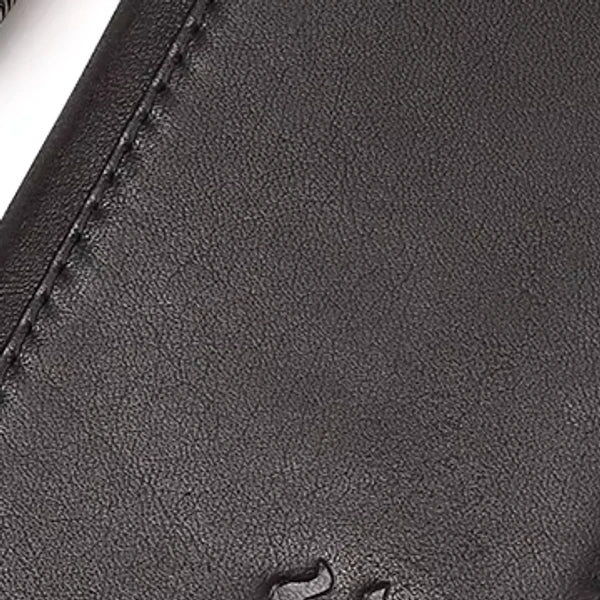 textura premium em carteira masculina de couro HumerPaul preta