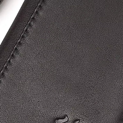 textura premium em carteira masculina de couro HumerPaul preta