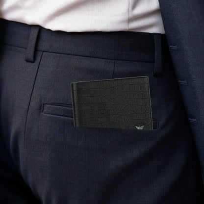 Carteira Masculina de Couro William Polo Prestige no bolso em visual social masculino