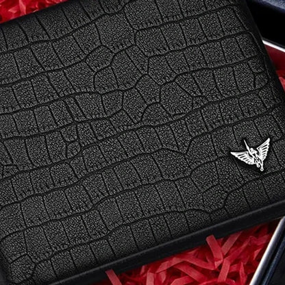 acabamento premium com logo em carteira masculina William Polo preta