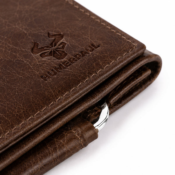 Carteira HummerPaul com perfil discreto para bolso - detalhe do produto