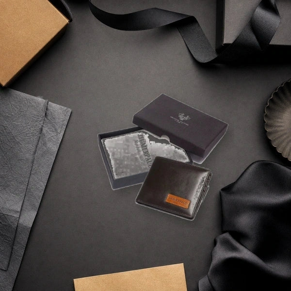 Carteira Masculina HumerPaul Maison Cafe com Caixa em composicao premium para presente