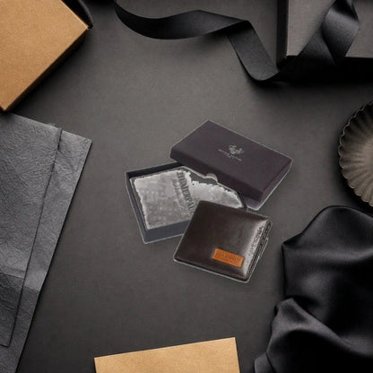 Carteira Masculina HumerPaul Maison Cafe com Caixa em composicao premium para presente