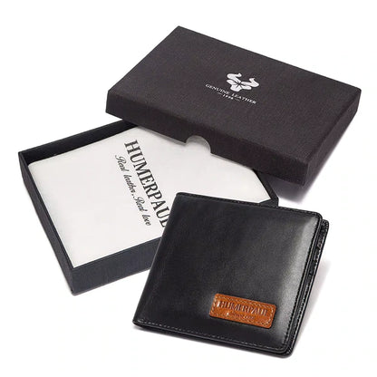 carteira masculina HumerPaul preta com caixa premium