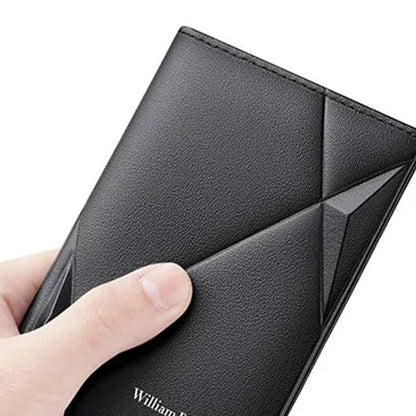 carteira masculina slim preta com formato discreto para bolso