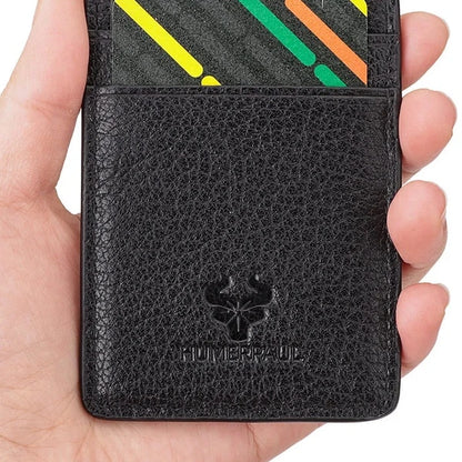 porta cartao masculino preto HumerPaul segurado na mao