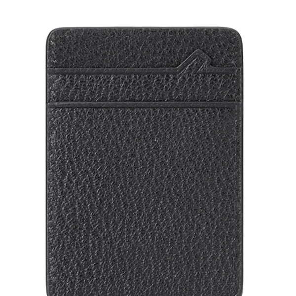 parte traseira da carteira masculina de couro preta