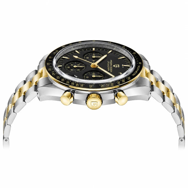 relogio masculino caixa aco Lunario Pagani Design Preto - Vista lateral