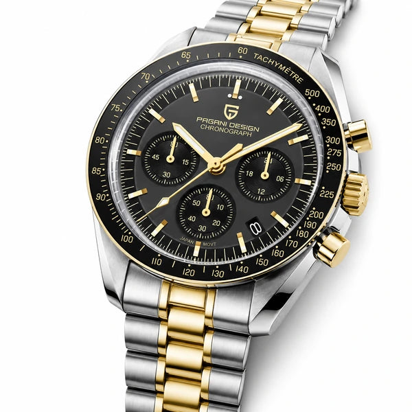 relogio pulseira de aco masculino Lunario Pagani Design Preto - Detalhe da pulseira
