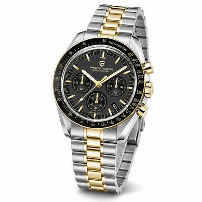 relogio masculino importado Lunario Pagani Design Preto - Produto completo em angulo diferente