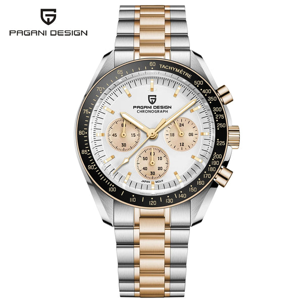 relógio masculino bicolor Lunario Pagani Design Branco - foto frontal