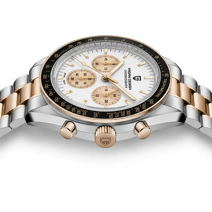 relogio masculino caixa aco Lunario Pagani Design Branco - Vista lateral
