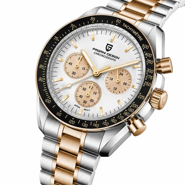 relogio pulseira de aco masculino Lunario Pagani Design Branco - Detalhe da pulseira
