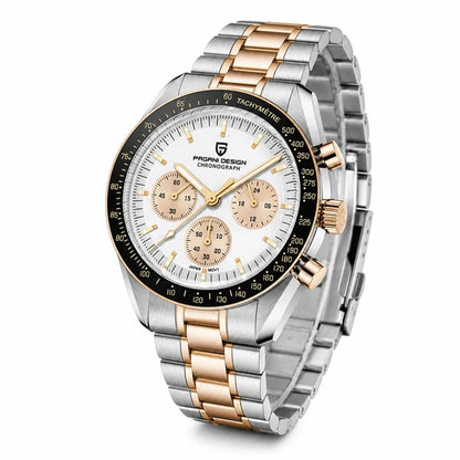 relogio masculino importado Lunario Pagani Design Branco - Produto completo em angulo diferente