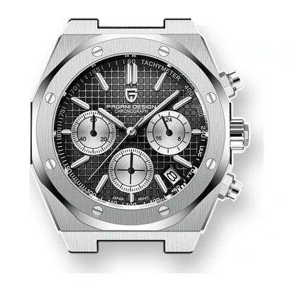 relogio masculino pagani design Relógio Masculino Borracha Dante Pagani Design Preto - produto principal frontal em fundo branco