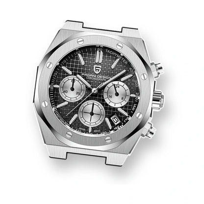 relogio pagani design dante Relógio Masculino Borracha Dante Pagani Design Preto - fundo branco três quartos