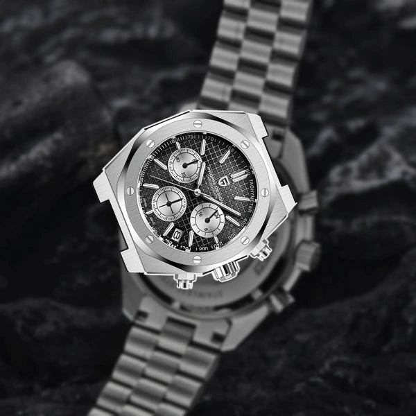 relogio masculino caseback Relógio Masculino Borracha Dante Pagani Design Preto - fundo branco traseira caseback