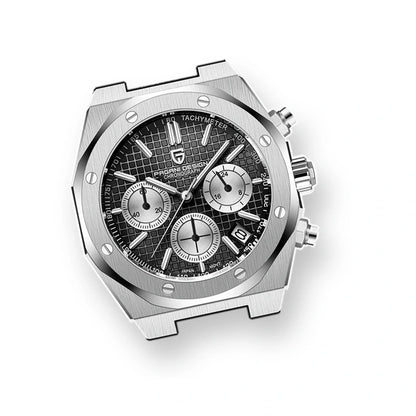 relogio masculino pulseira Relógio Masculino Borracha Dante Pagani Design Preto - fundo branco pulseira