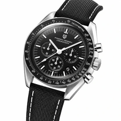 relogio pulseira de borracha masculino Lunario Pagani Design Preto - Detalhe da pulseira