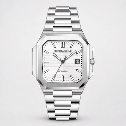 Relogio Masculino Branco Specht & Sohne Cubico Automatico em imagem final de vitrine