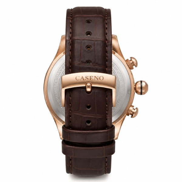 relógio mecânico masculino Caseno Aristocrat - vista lateral