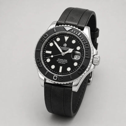 Relógio Masculino Caseno Yacht 8236G Prata em ângulo três quartos