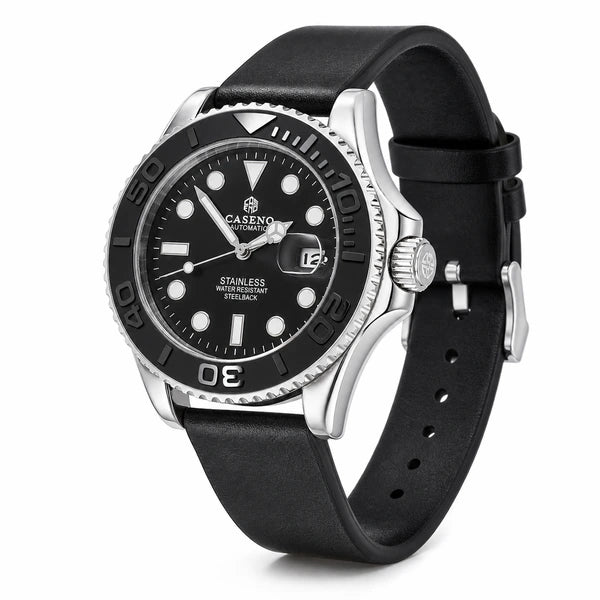 Relógio Masculino Caseno Yacht 8236G Prata em ângulo posterior de catálogo