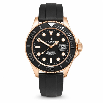 Relógio Masculino Caseno Yacht 8236G Rosé frontal em fundo branco