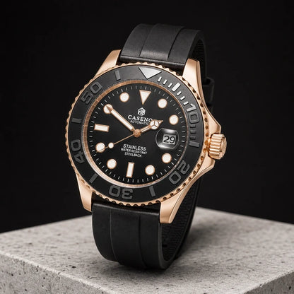 Relógio Masculino Caseno Yacht 8236G Rosé em imagem final de vitrine